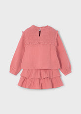 Conjunto Falda Plumeti Sienna Salmon Mayoral